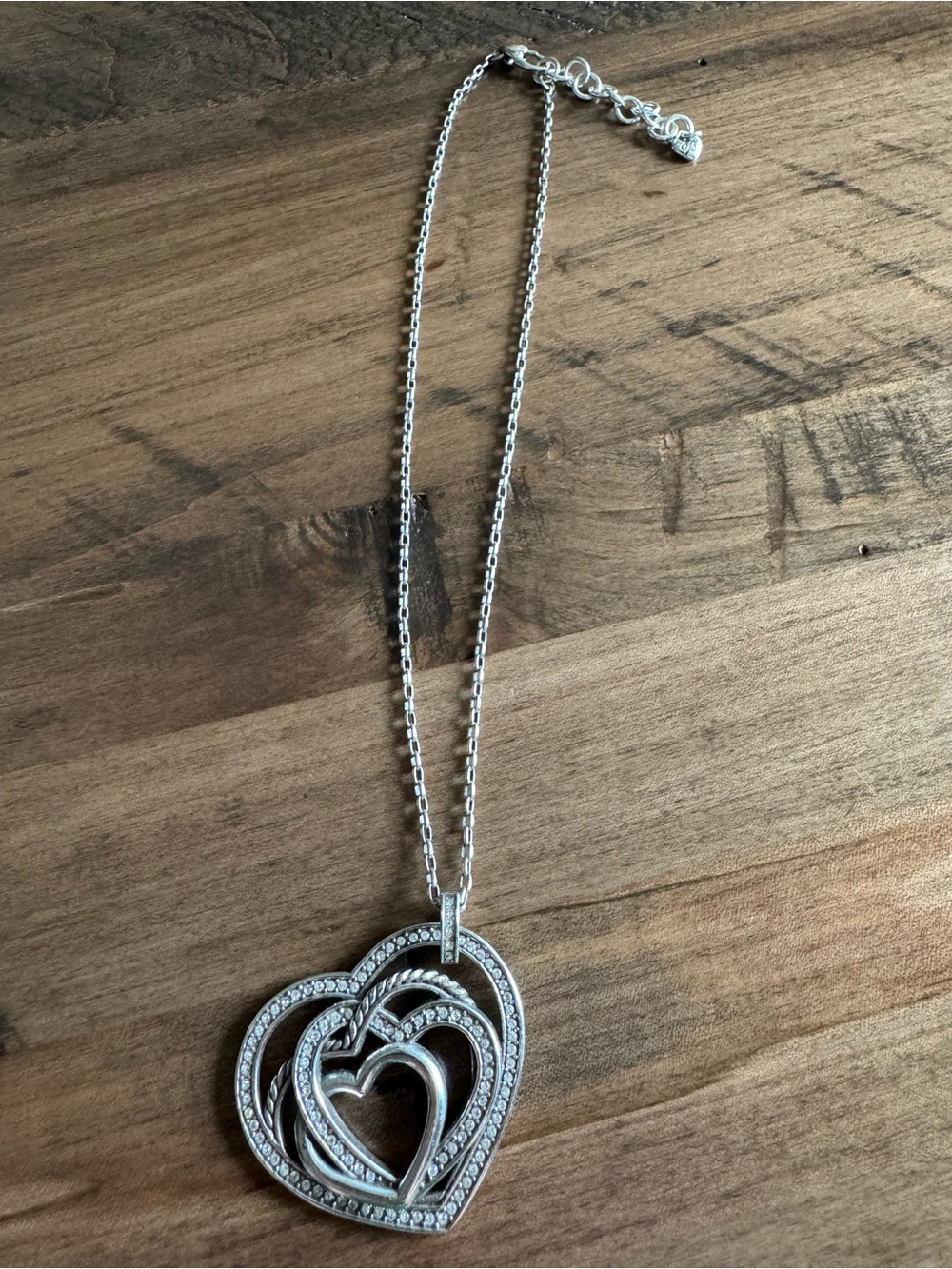 Brighton Reversible Heart Necklace with Crystals
